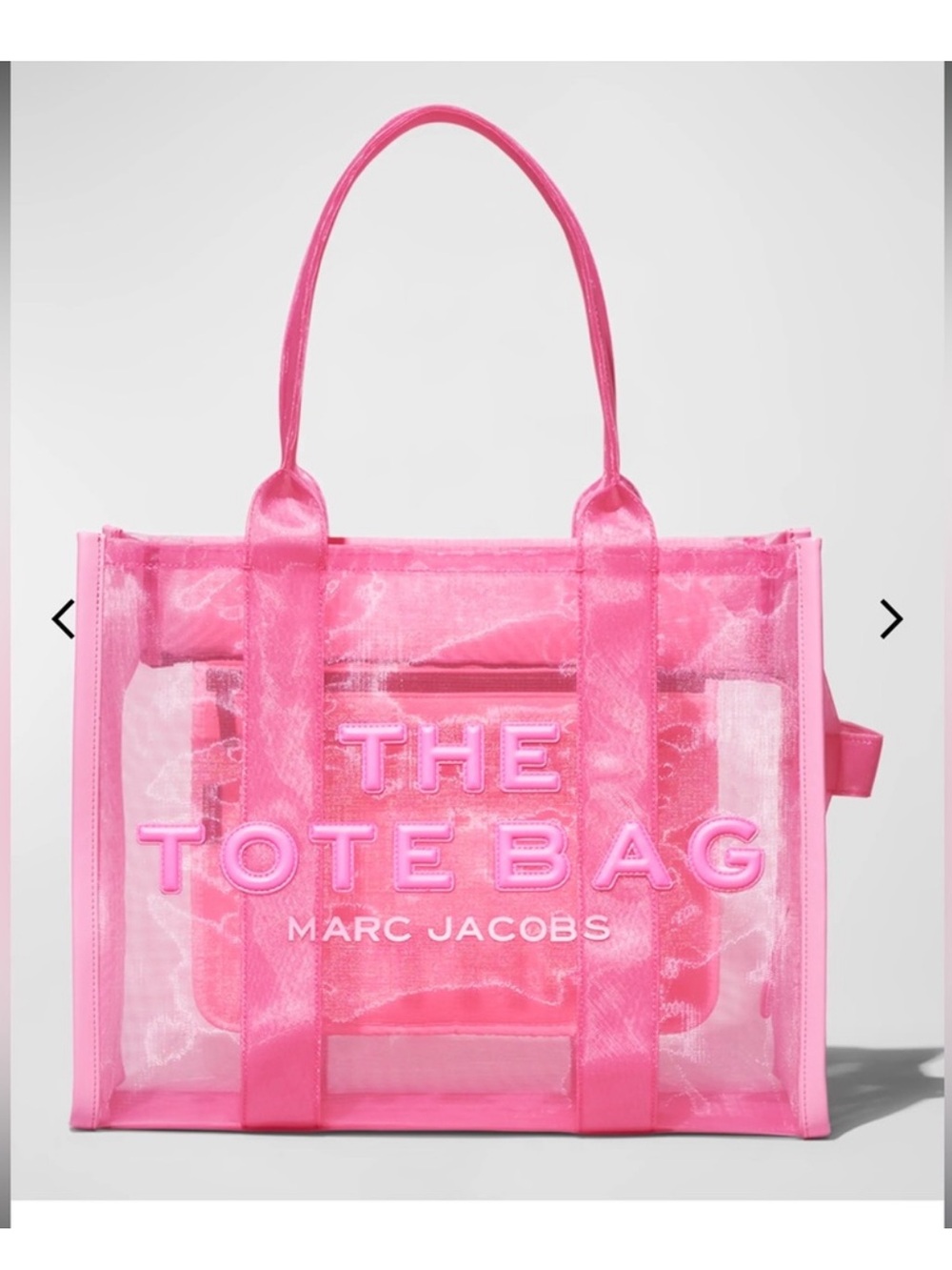 Marc Jacobs large pink mesh tote